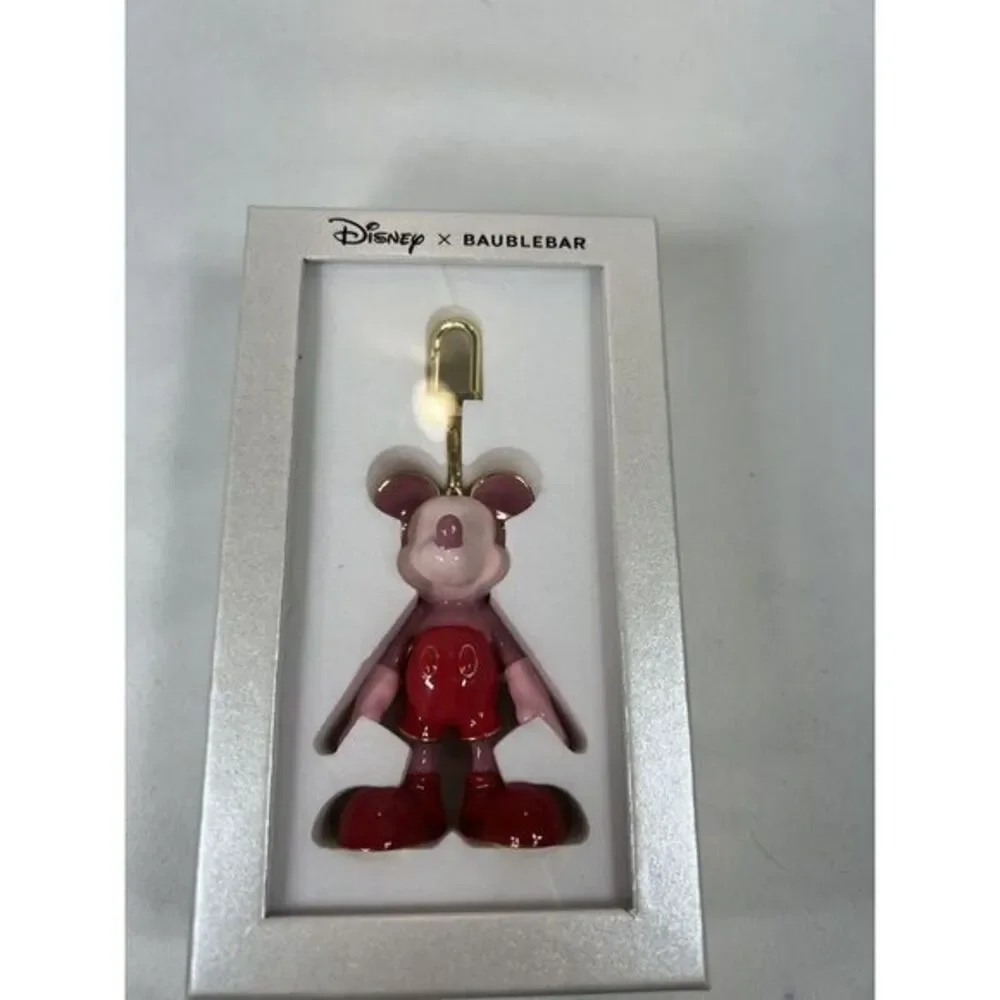 BAUBLEBAR x Disney Mickey Mouse‎ Bag Charm Fob Key Chain Red & Pink Acrylic